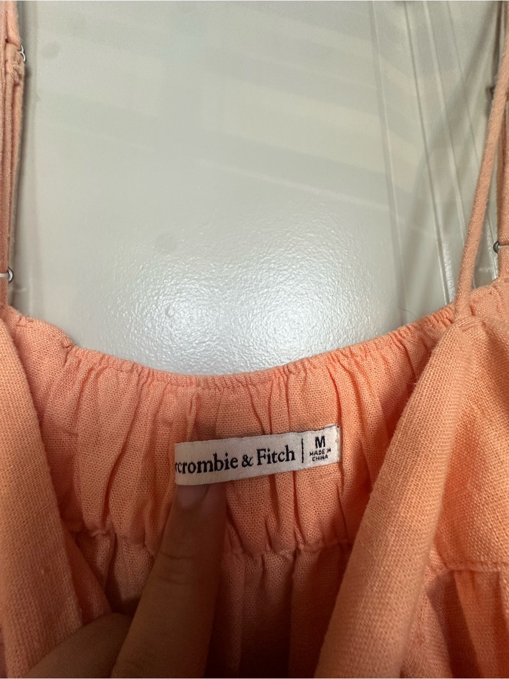 Abercrombie & Fitch Peach Spaghetti-Strap Slip Dress